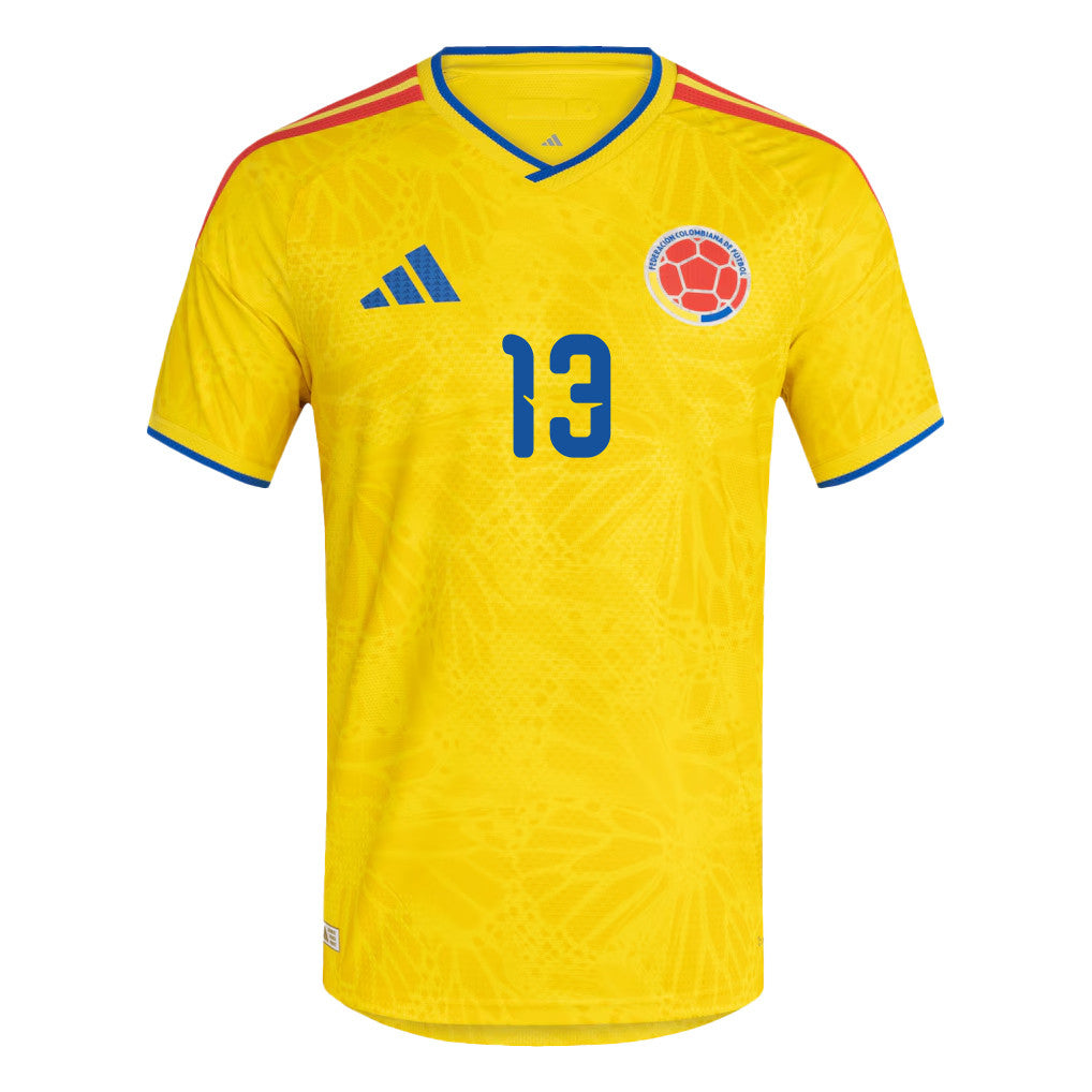Yerry Mina 13 Colombia National Team 2026 Home Jersey - Yellow, Men