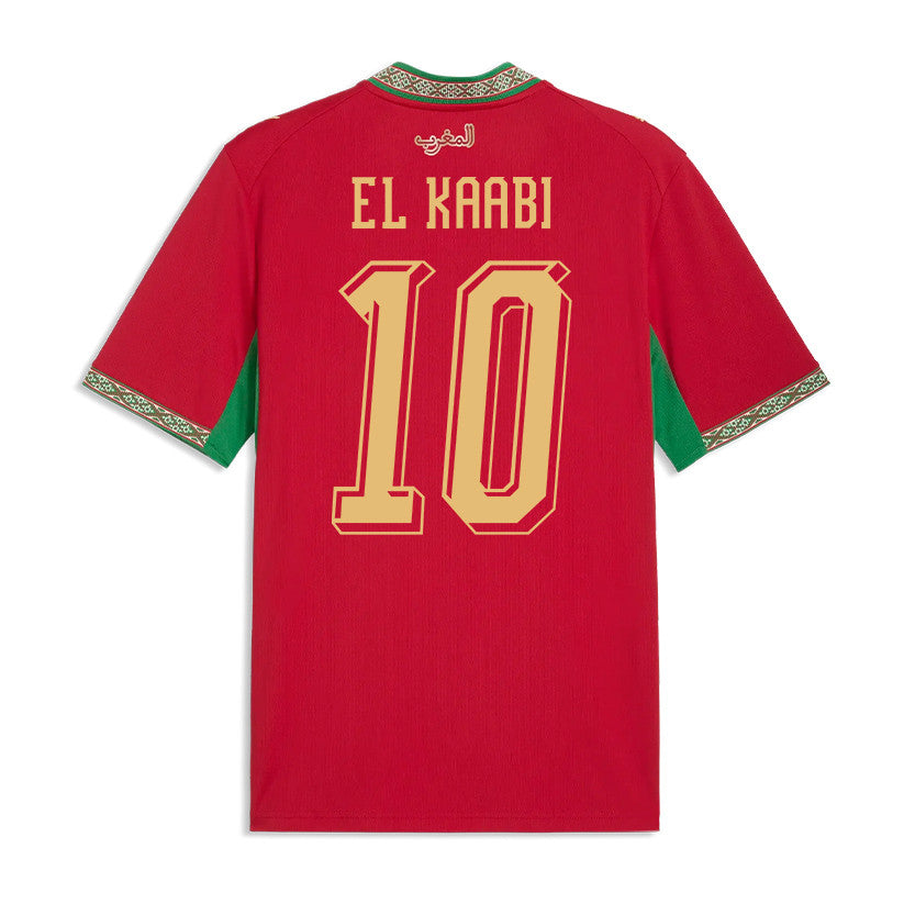 Ayoub El Kaabi 10 Morocco National Team 2026 Home Jersey - Red, Men