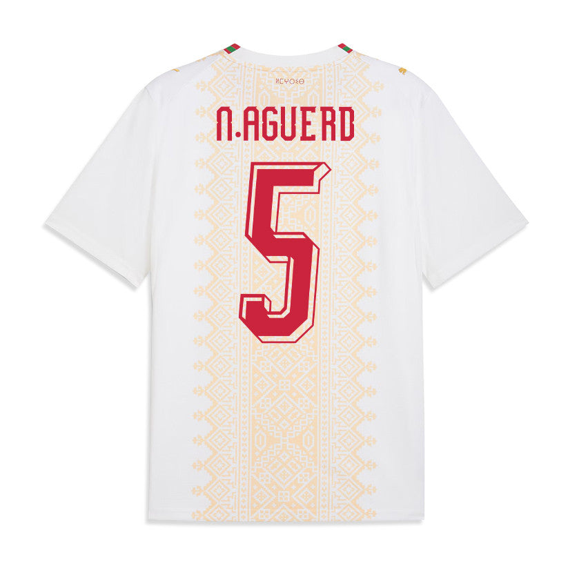 Nayef Aguerd 5 Morocco National Team 2026 Away Jersey - White, Men