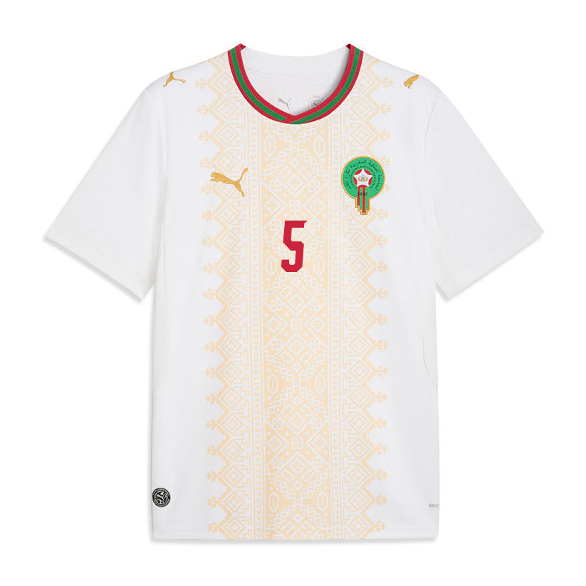 Nayef Aguerd 5 Morocco National Team 2026 Away Jersey - White, Men
