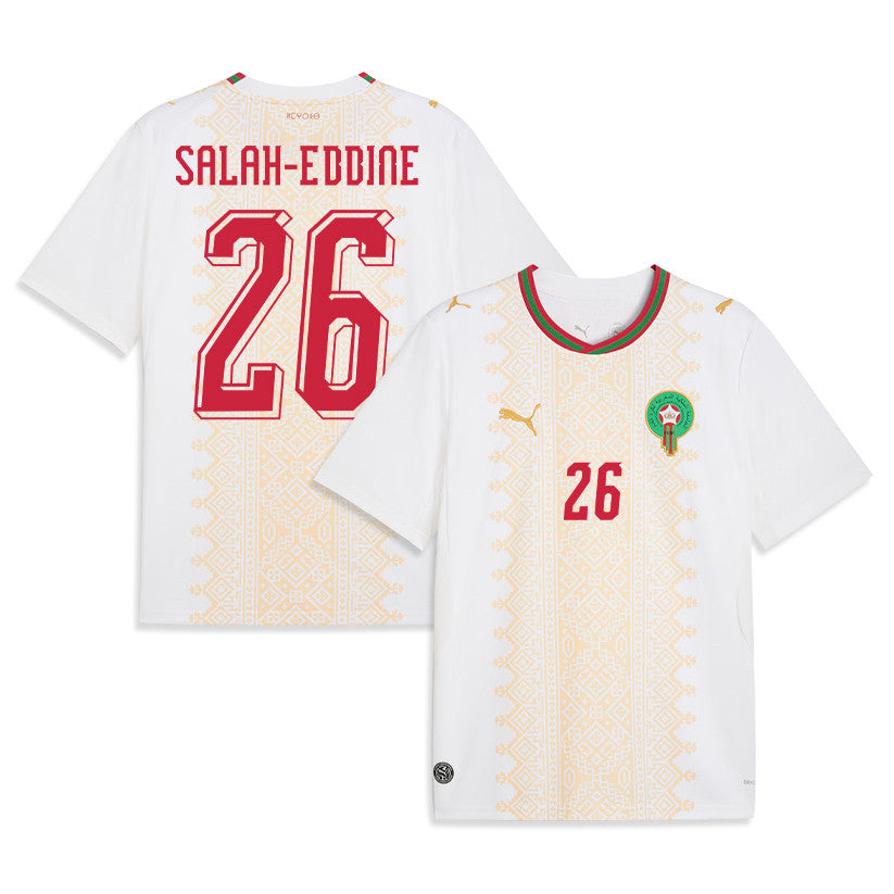 Anass Salah-Eddine 26 Morocco National Team 2026 Away Jersey - White, Men