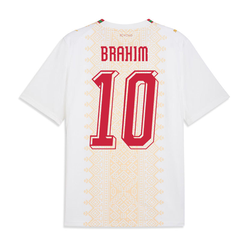 Brahim Díaz 10 Morocco National Team 2026 Away Jersey - White, Men