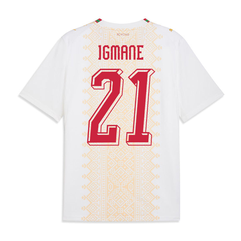 Hamza Igmane 21 Morocco National Team 2026 Away Jersey - White, Men