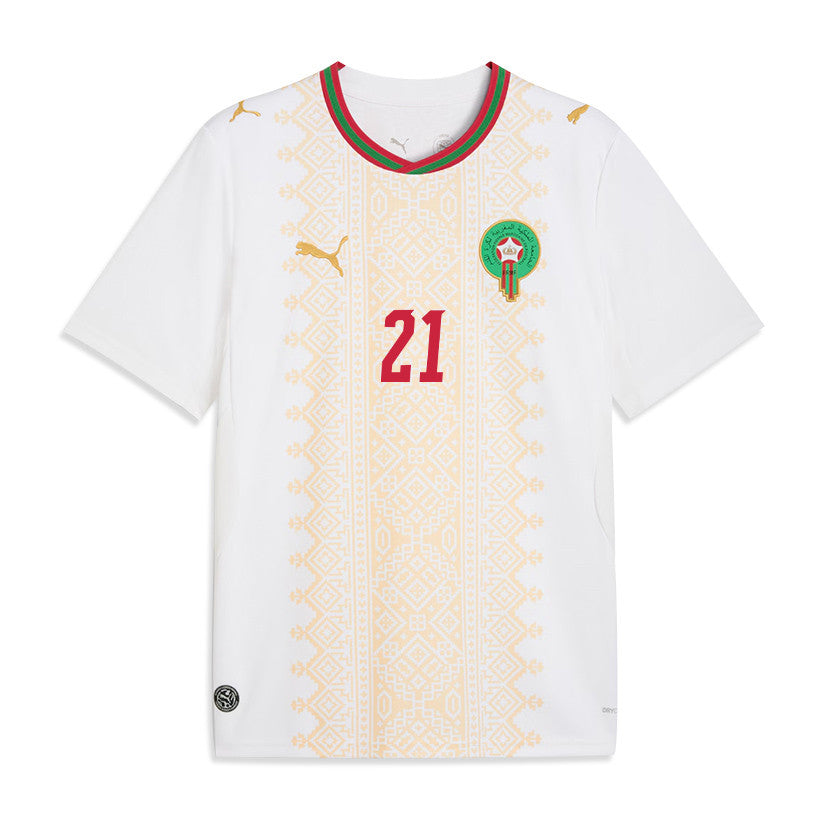 Hamza Igmane 21 Morocco National Team 2026 Away Jersey - White, Men