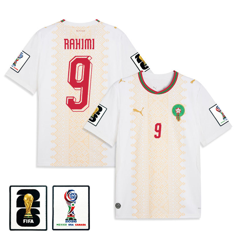 Soufiane Rahimi 9 Morocco National Team 2026 Away Jersey - White, Men