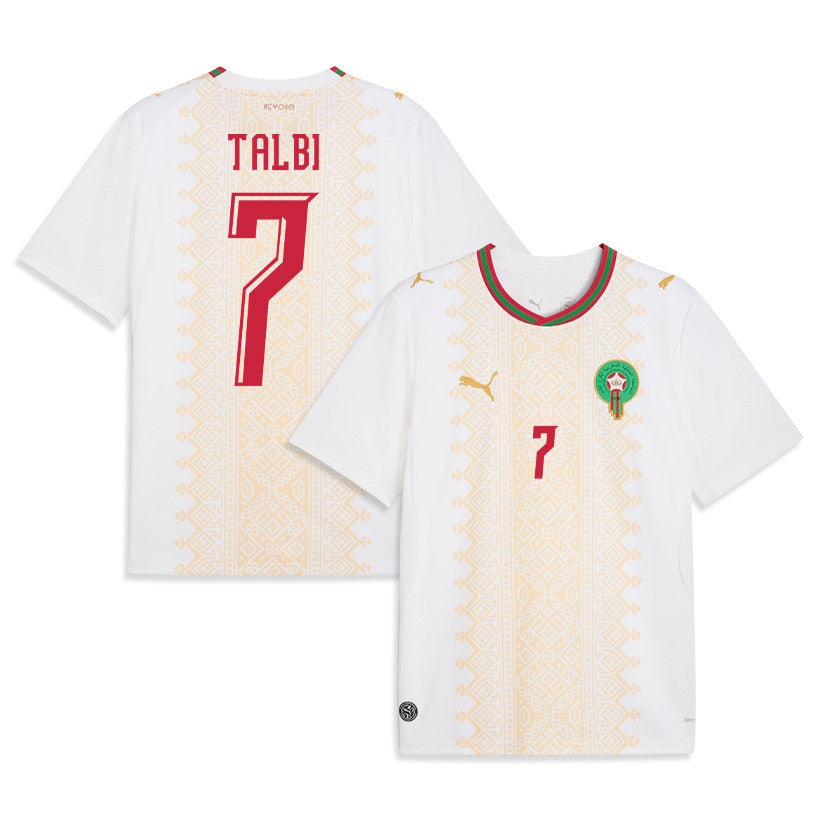 Chemsdine Talbi 7 Morocco National Team 2026 Away Jersey - White, Men