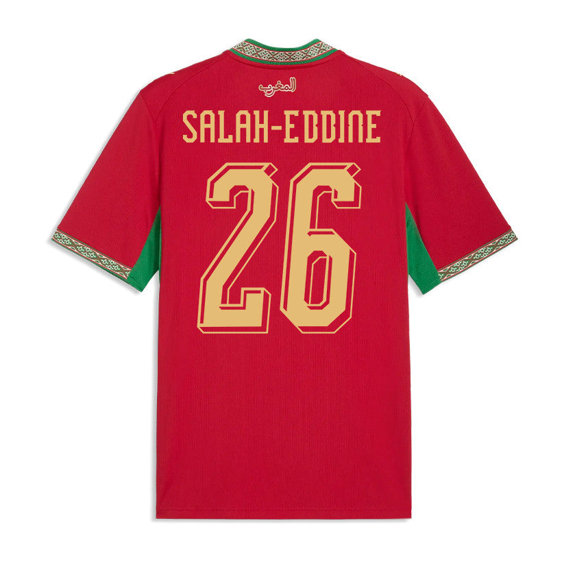 Anass Salah-Eddine 26 Morocco National Team 2026 x World Cup Patch Home Jersey - Red, Men