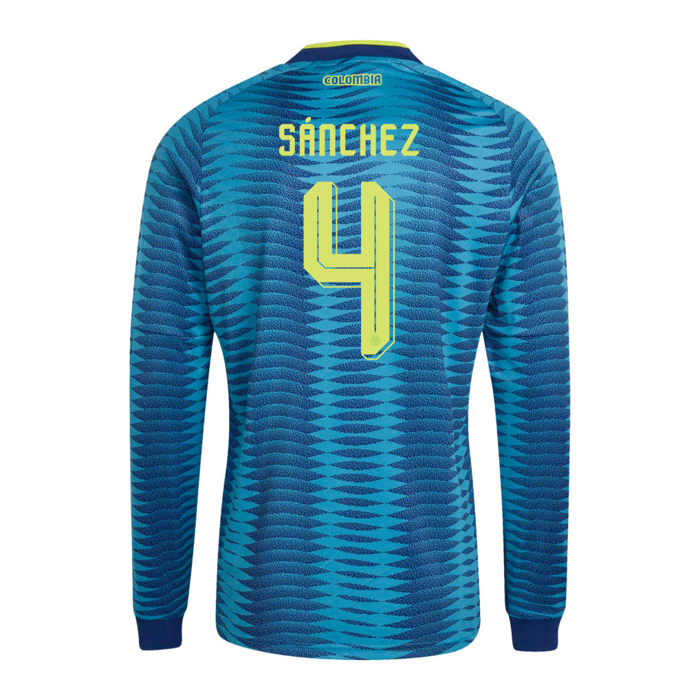 Davinson Sánchez 4 Colombia National Team 2026 Away Long Sleeve Jersey - Turquoise