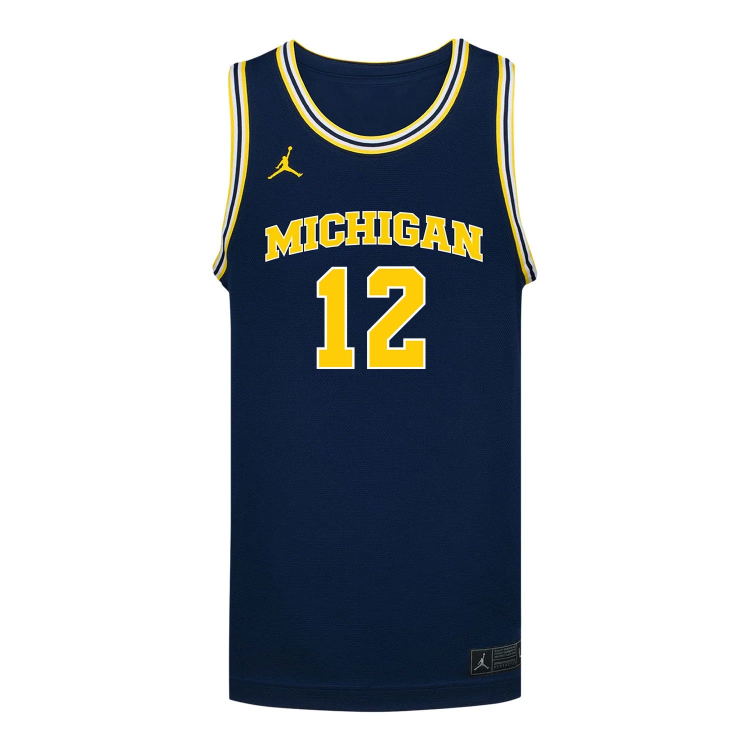 Charlie May 12 Michigan Wolverines 2026 Men's Basketball National Champions Jersey - Navy