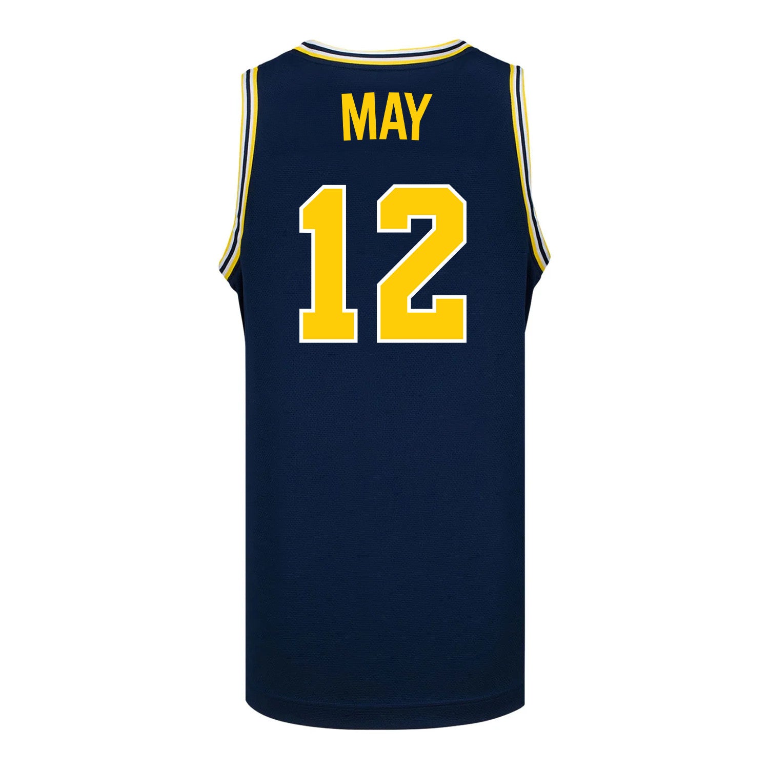 Charlie May 12 Michigan Wolverines 2026 Men's Basketball National Champions Jersey - Navy