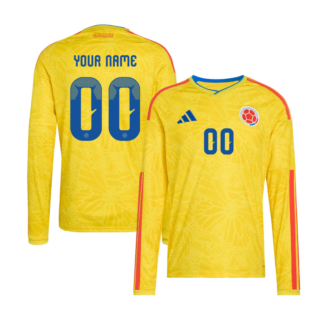 Colombia National Team 2026 Home Long Sleeve Jersey - Personalized - Yellow