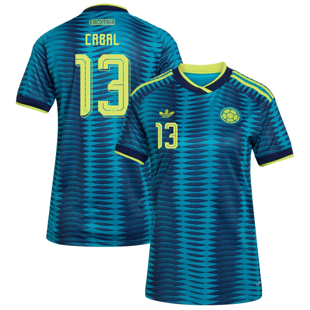 Juan Cabal 13 Women's Colombia National Team 2026 Away Jersey - Turquoise
