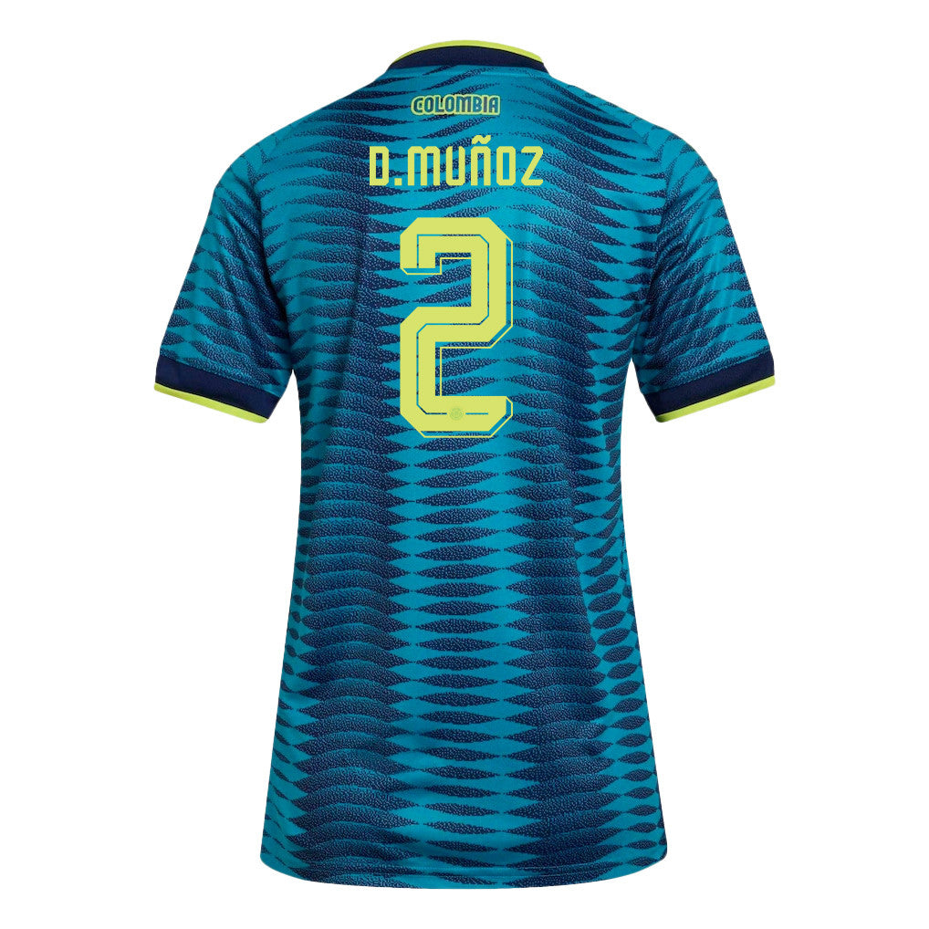 Daniel Muñoz 2 Women's Colombia National Team 2026 Away Jersey - Turquoise