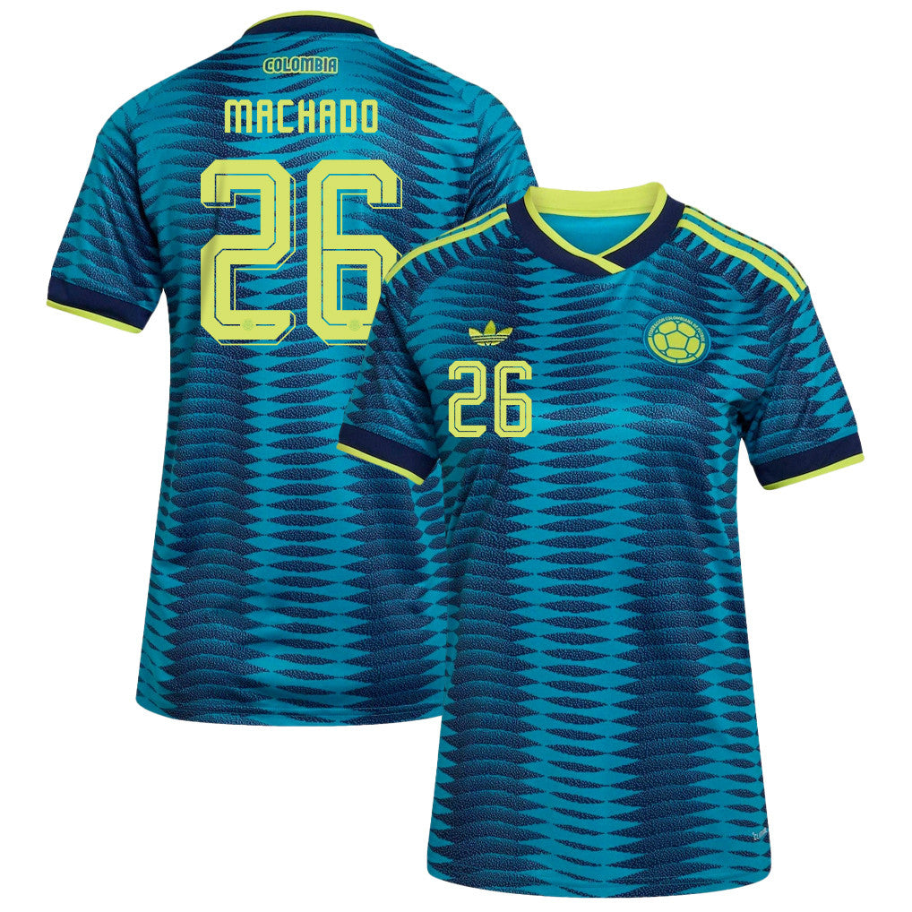 Deiver Machado 26 Women's Colombia National Team 2026 Away Jersey - Turquoise