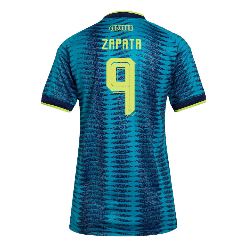 Duván Zapata 9 Women's Colombia National Team 2026 Away Jersey - Turquoise