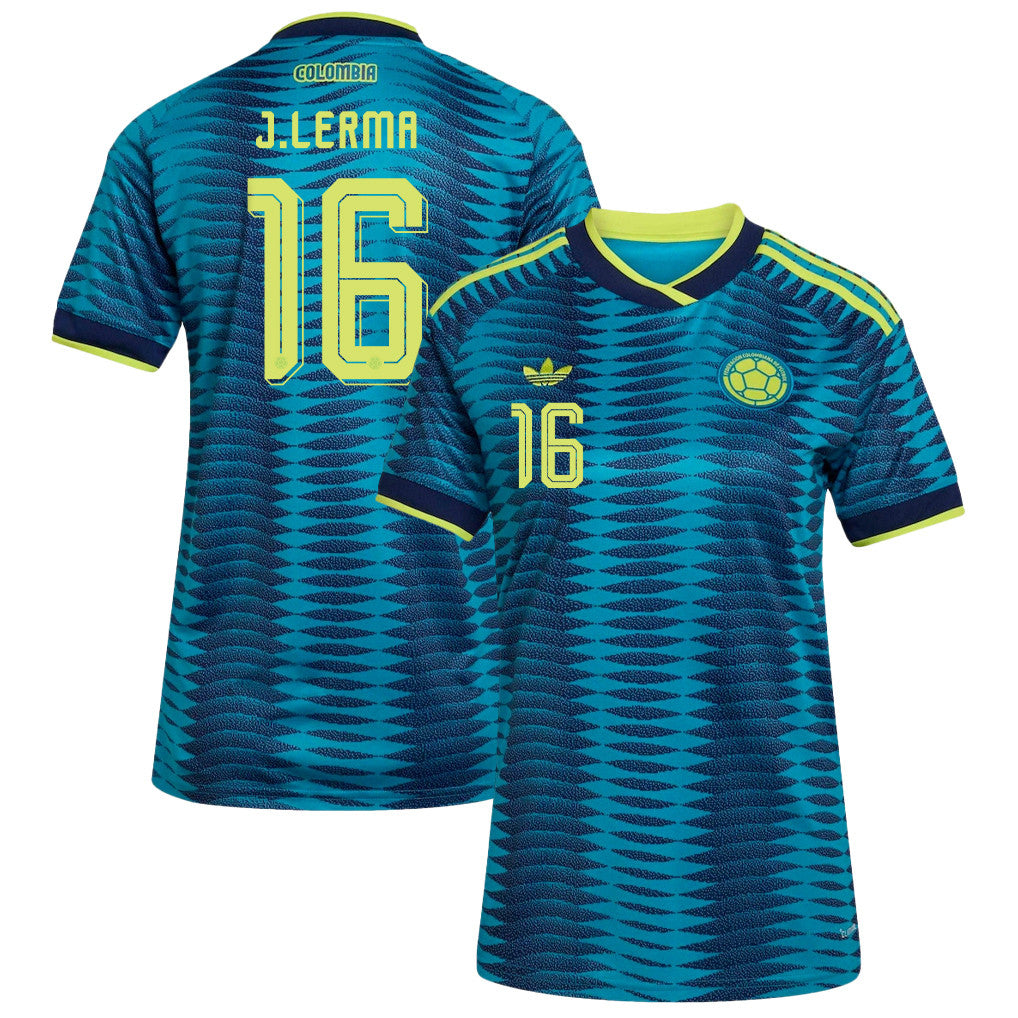 Jefferson Lerma 16 Women's Colombia National Team 2026 Away Jersey - Turquoise
