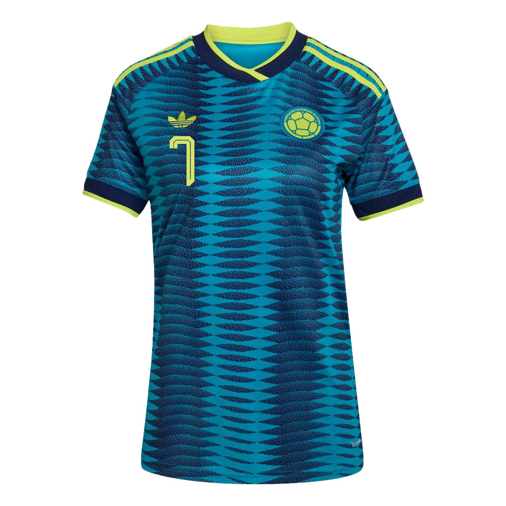 Luis Diaz 7 Women's Colombia National Team 2026 Away Jersey - Turquoise