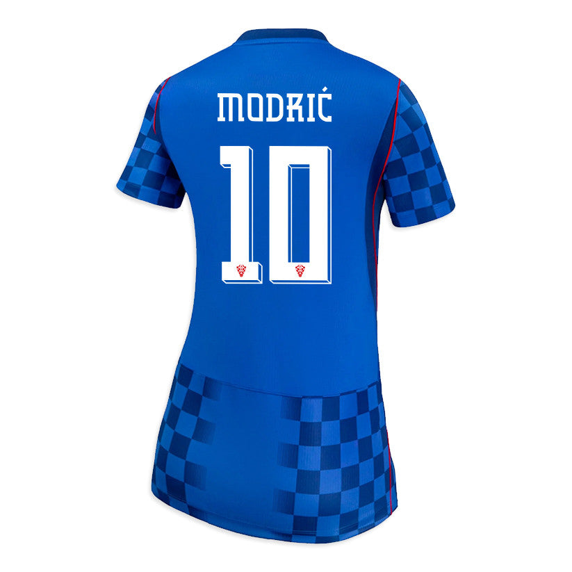 Luka Modrić 10 Women's Croatia National Team 2026 Away Jersey - Blue