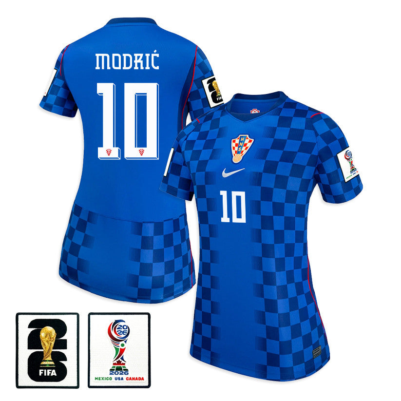 Luka Modrić 10 Women's Croatia National Team 2026 Away Jersey - Blue