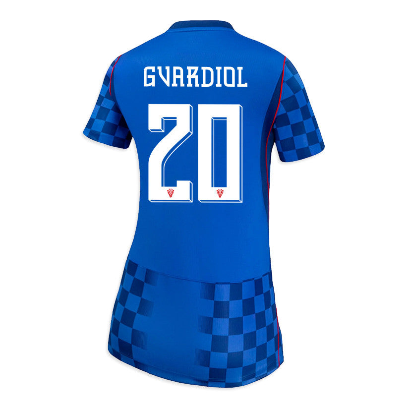 Joško Gvardiol 20 Women's Croatia National Team 2026 Away Jersey - Blue