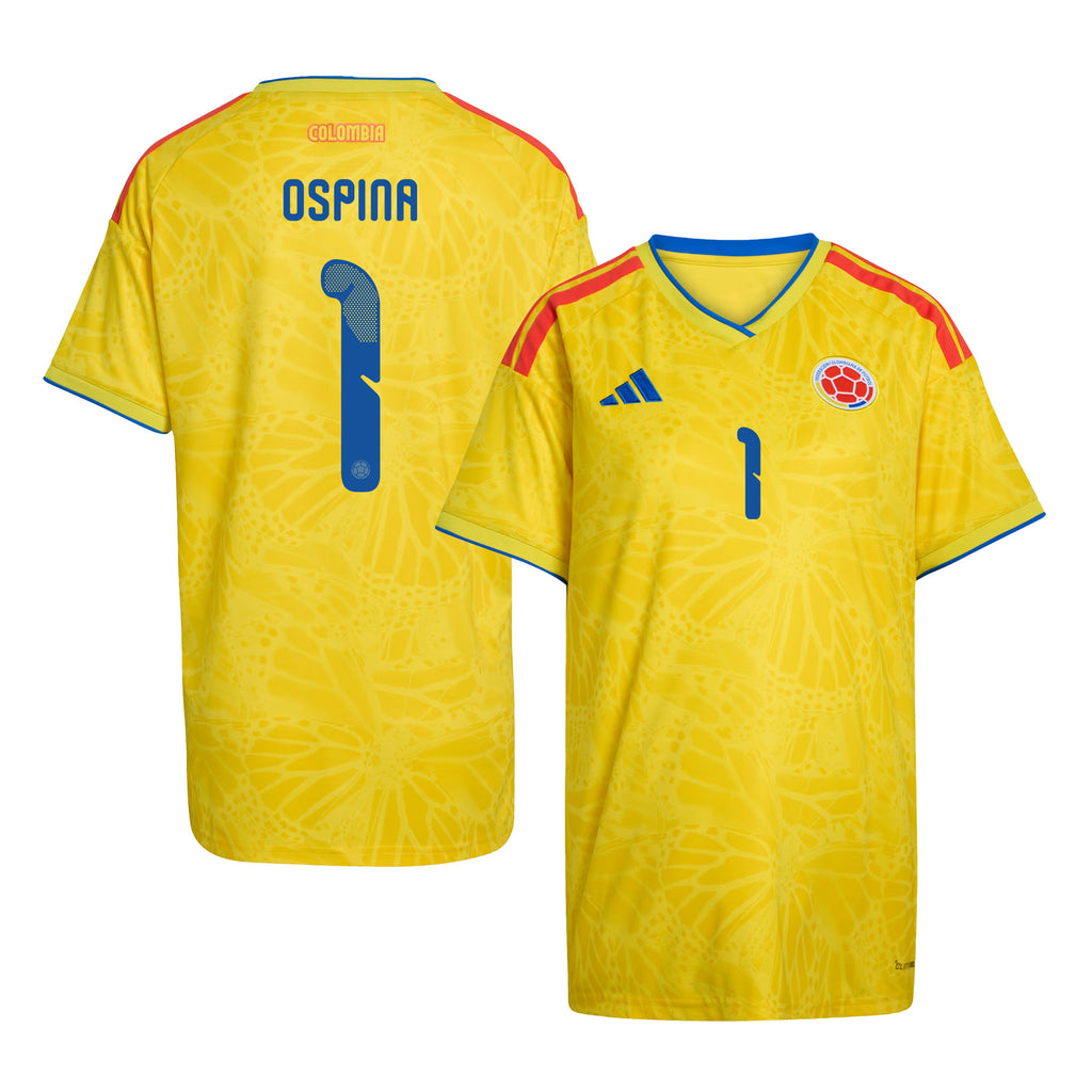 David Ospina 1 Women's Colombia National Team 2026 Home Jersey - Yellow
