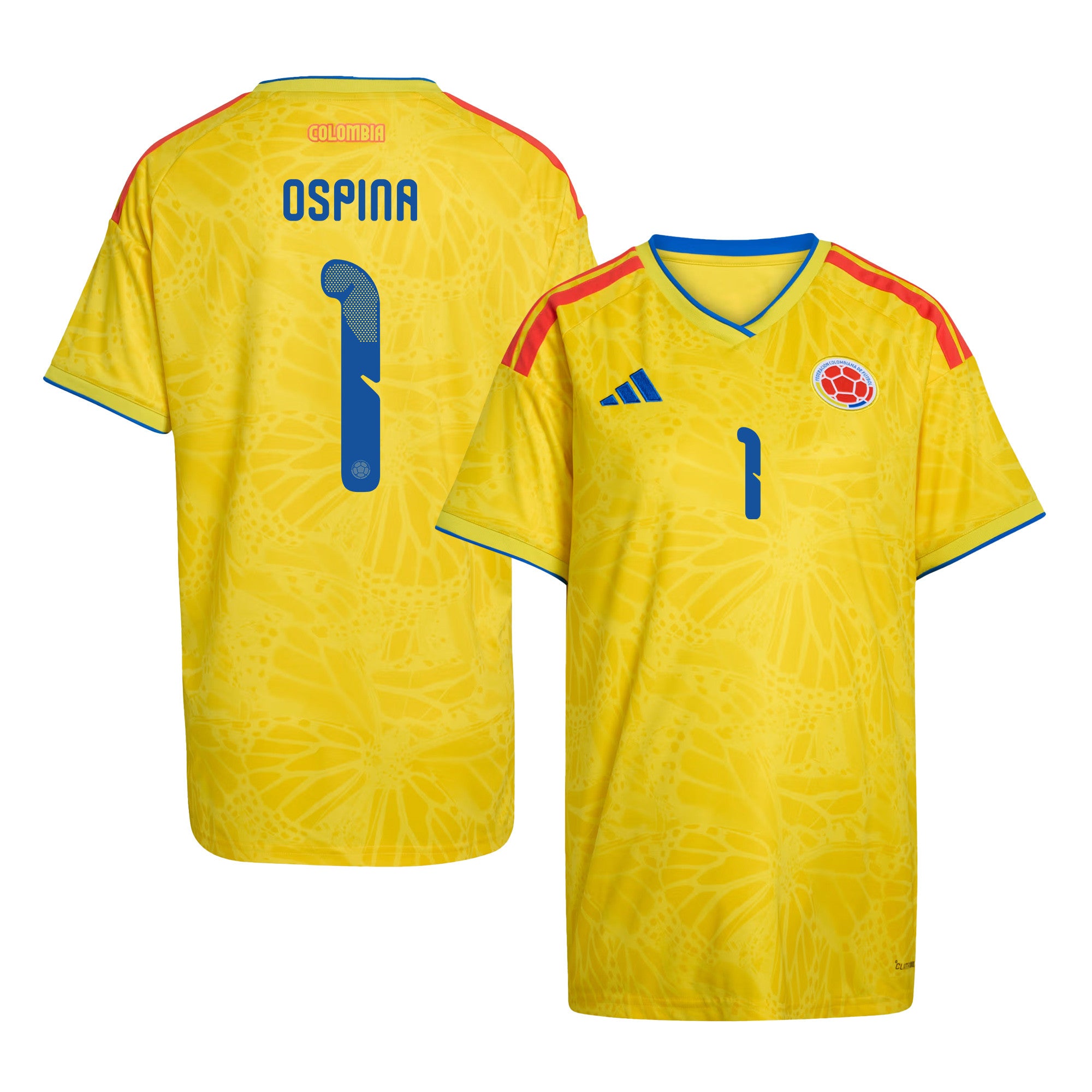 David Ospina 1 Women's Colombia National Team 2026 Home Jersey - Yellow