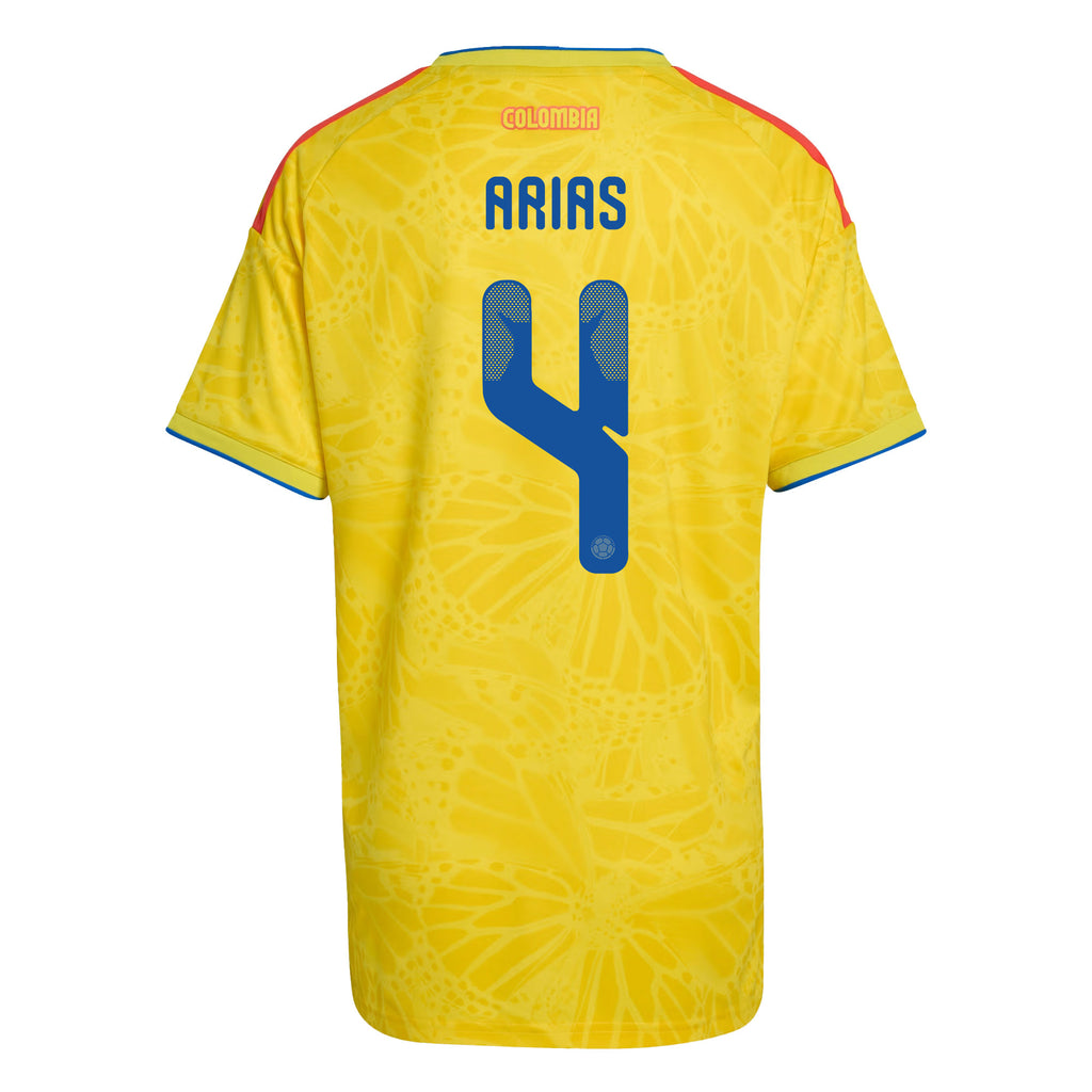 Santiago Arias 4 Women's Colombia National Team 2026 Home Jersey - Yellow