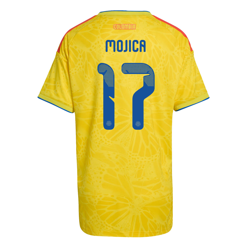 Johan Mojica 17 Women's Colombia National Team 2026 Home Jersey - Yellow
