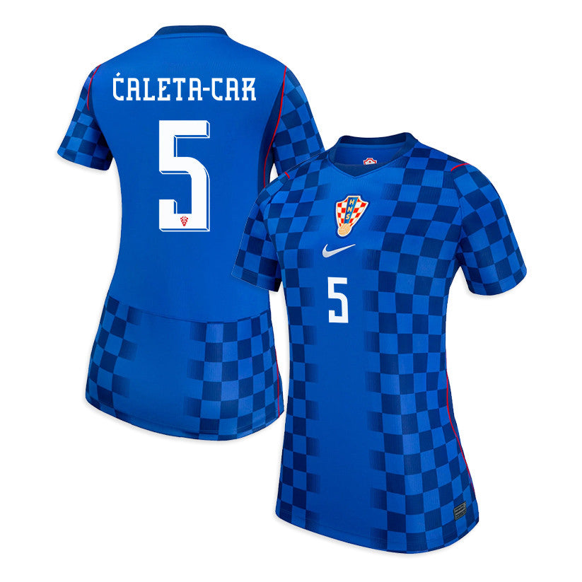 Duje Ćaleta-Car 5 Women's Croatia National Team 2026 Away Jersey - Blue