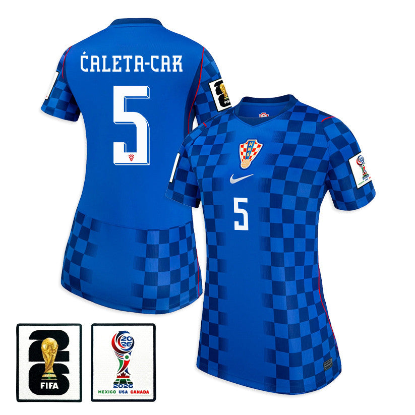 Duje Ćaleta-Car 5 Women's Croatia National Team 2026 Away Jersey - Blue