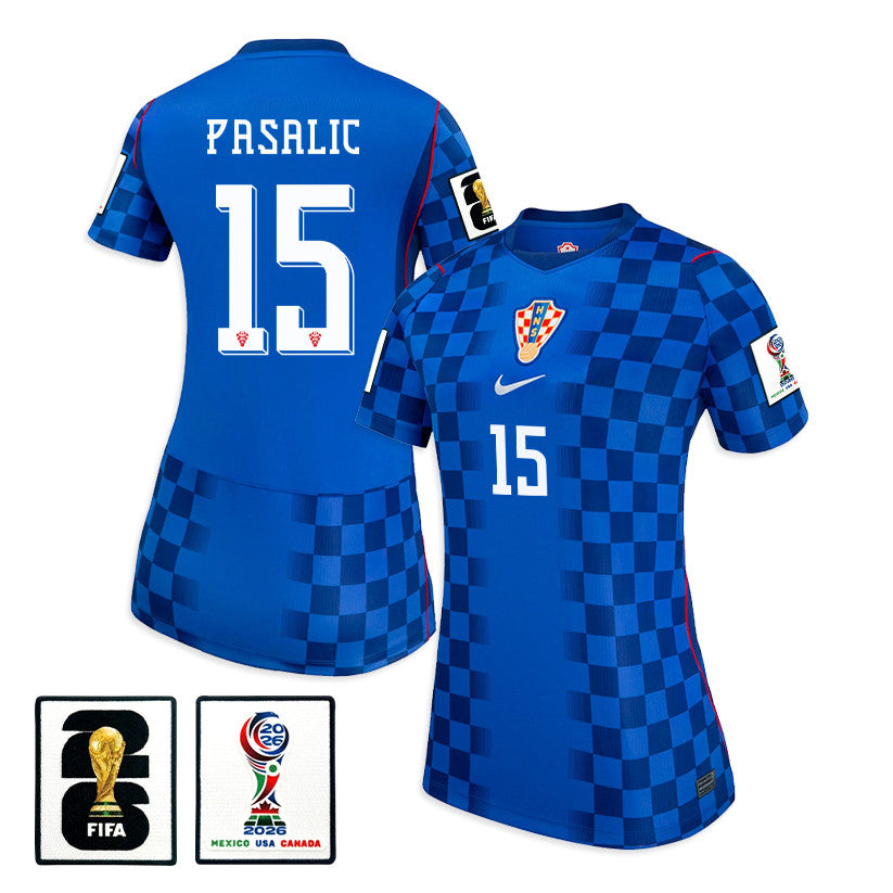 Mario Pasalic 15 Women's Croatia National Team 2026 Away Jersey - Blue
