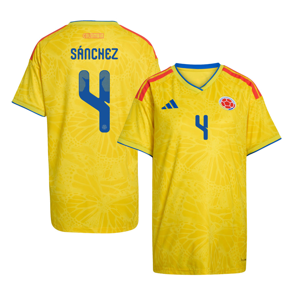 Davinson Sánchez 4 Women's Colombia National Team 2026 Home Jersey - Yellow