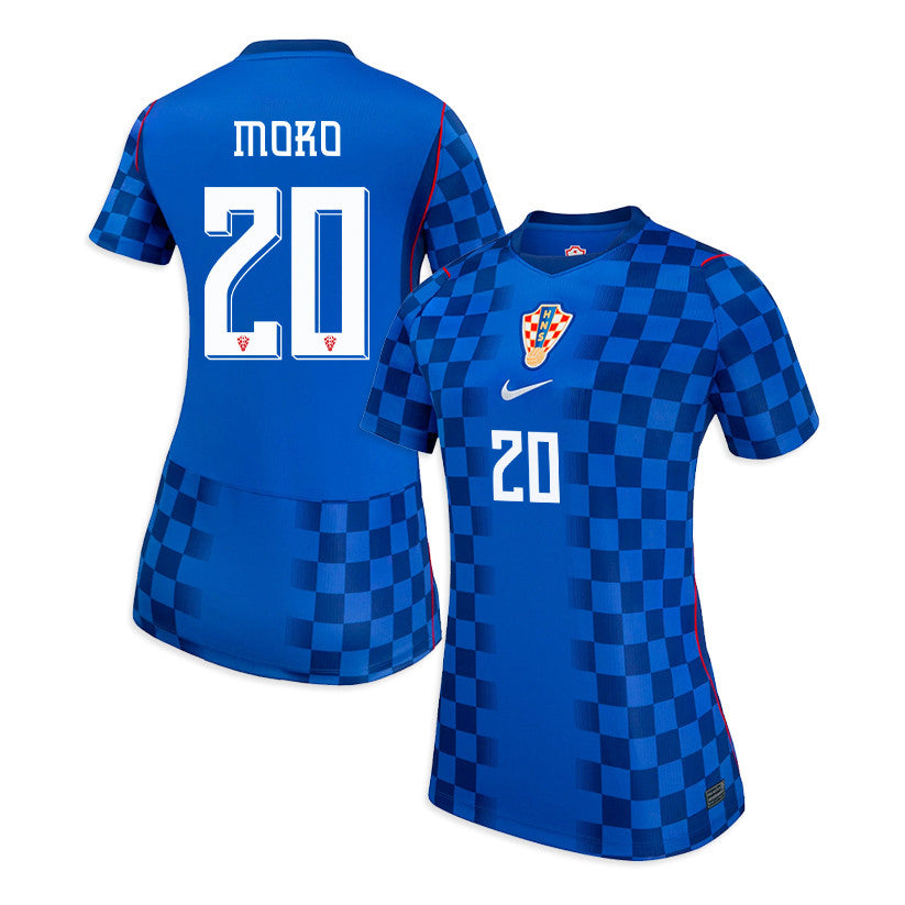 Nikola Moro 20 Women's Croatia National Team 2026 Away Jersey - Blue