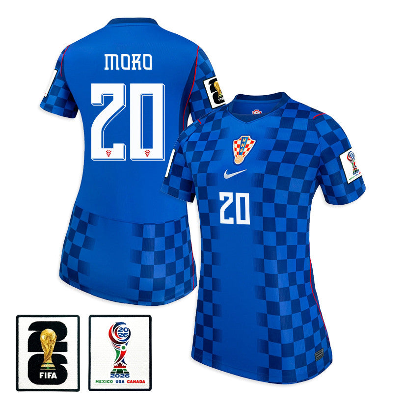 Nikola Moro 20 Women's Croatia National Team 2026 Away Jersey - Blue