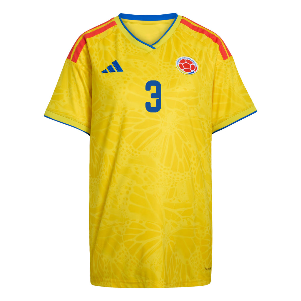 Jhon Lucumí 3 Women's Colombia National Team 2026 Home Jersey - Yellow