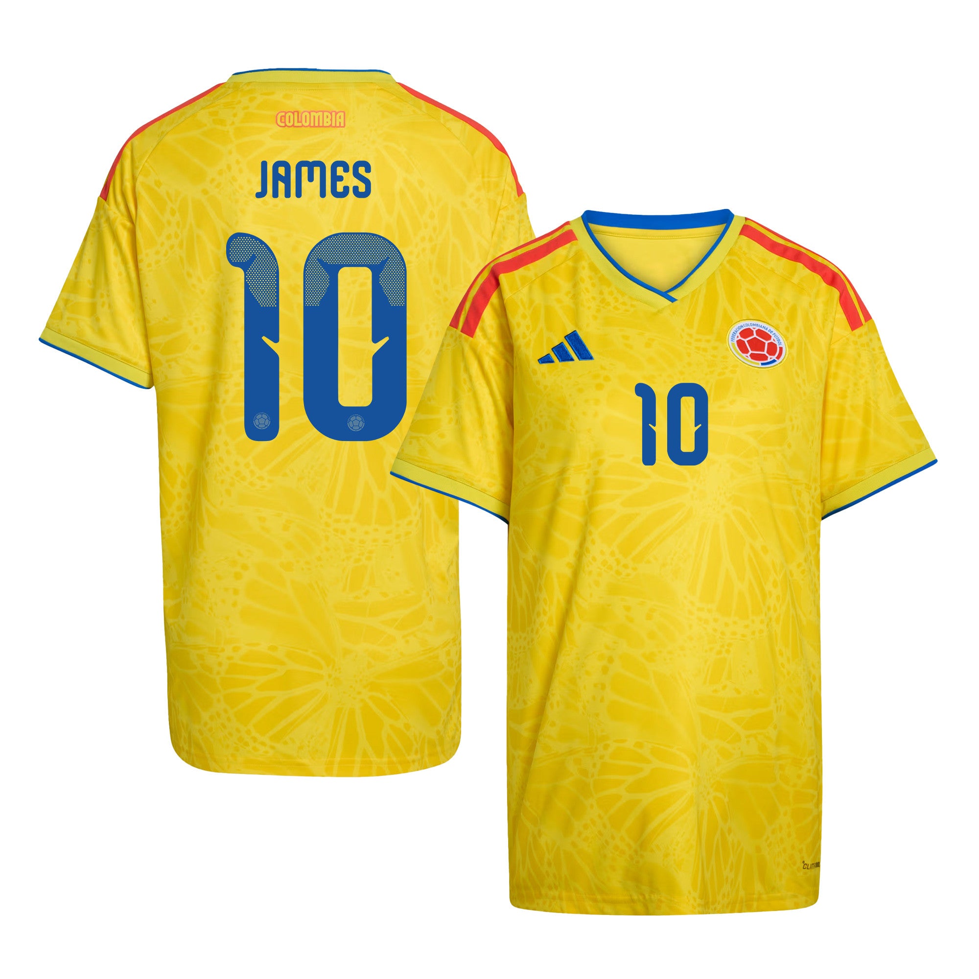 James Rodriguez 10 Women's Colombia National Team 2026 Home Jersey - Yellow