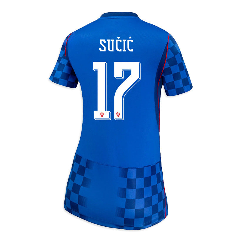 Petar Sučić 17 Women's Croatia National Team 2026 Away Jersey - Blue