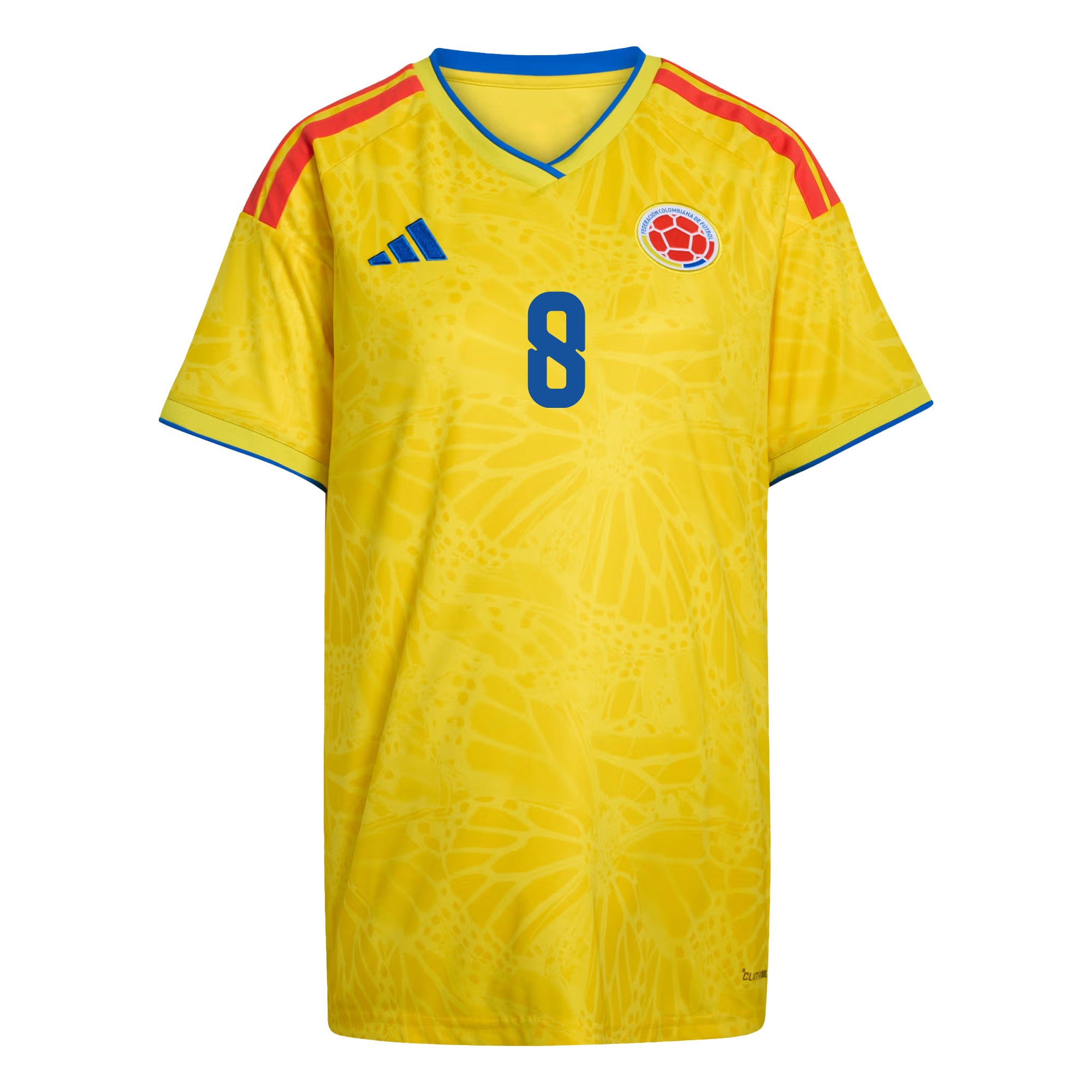 Jorge Carrascal 8 Women's Colombia National Team 2026 Home Jersey - Yellow