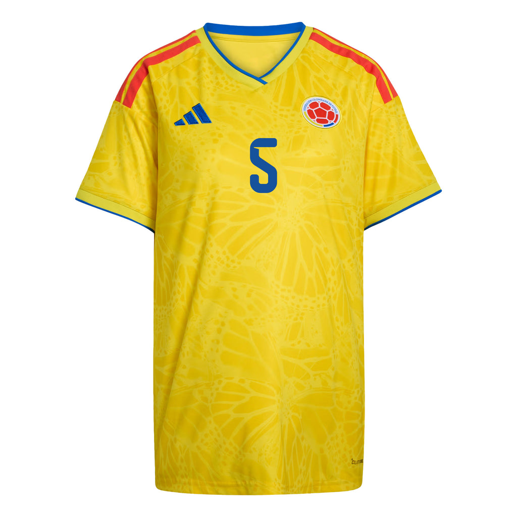 Kevin Castaño 5 Women's Colombia National Team 2026 Home Jersey - Yellow