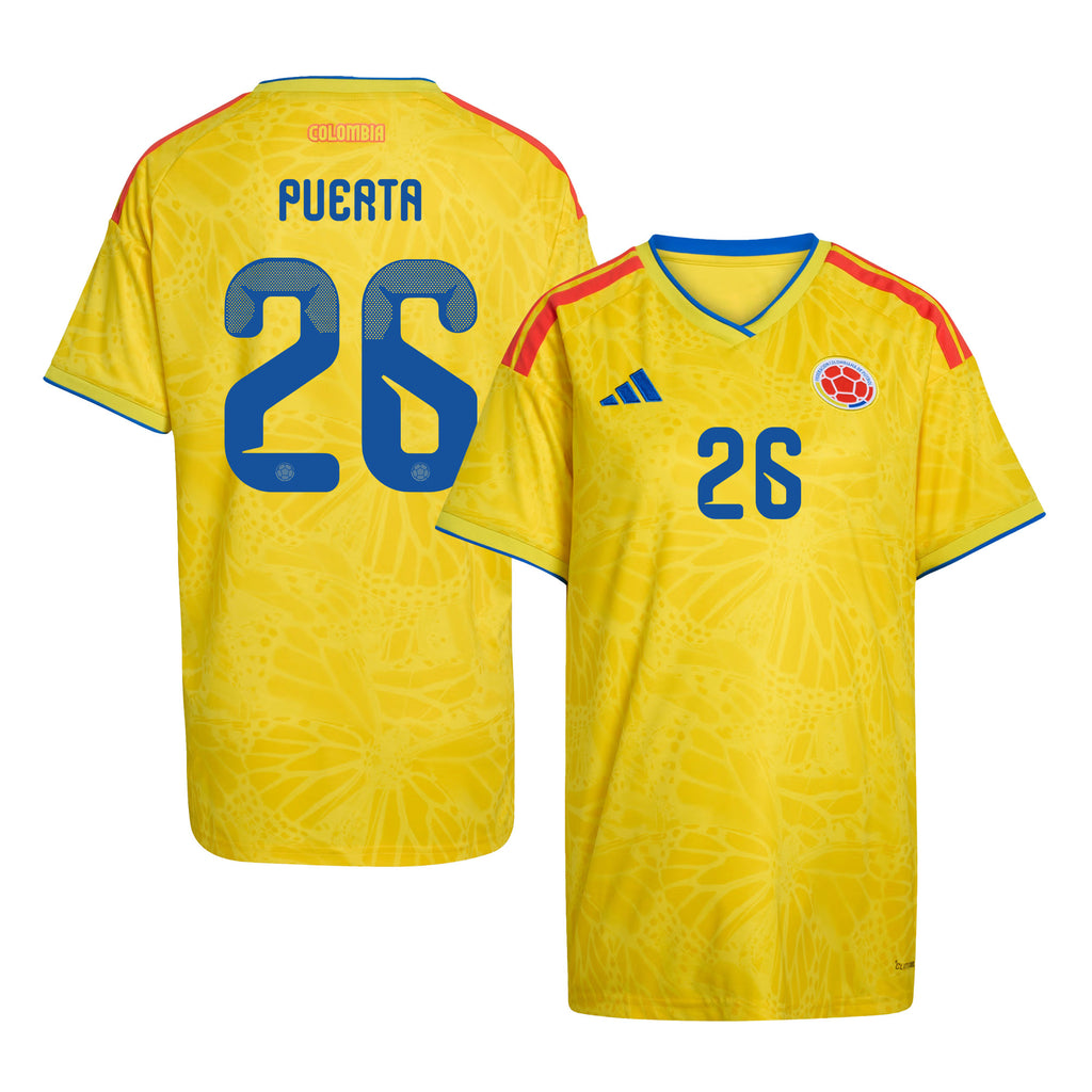 Gustavo Puerta 26 Women's Colombia National Team 2026 Home Jersey - Yellow