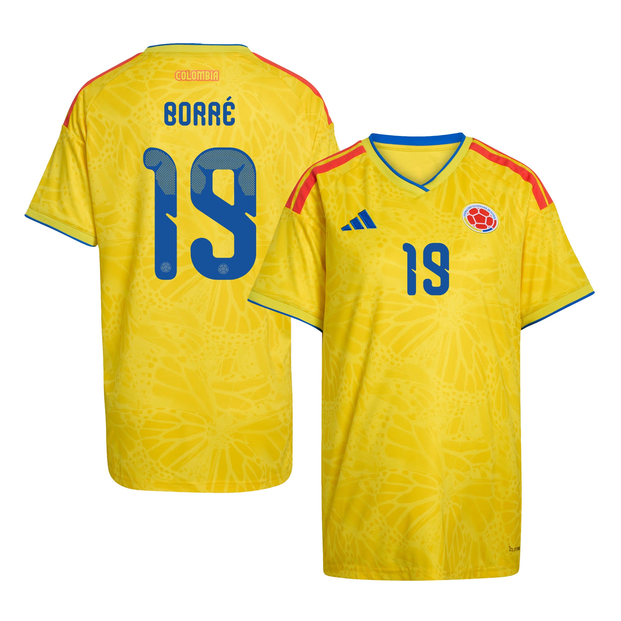 Rafael Borré 19 Women's Colombia National Team 2026 Home Jersey - Yellow