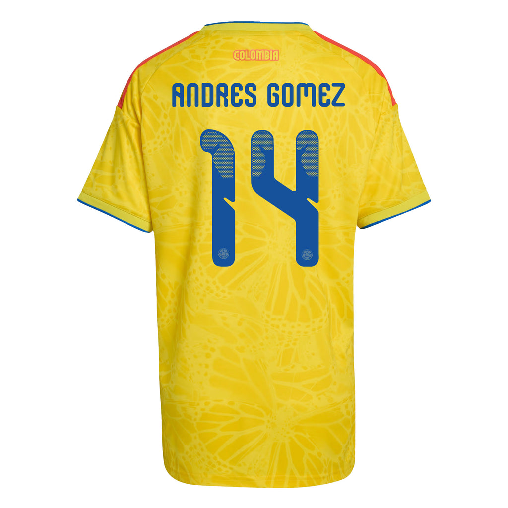 Andres Gomez 14 Women's Colombia National Team 2026 Home Jersey - Yellow