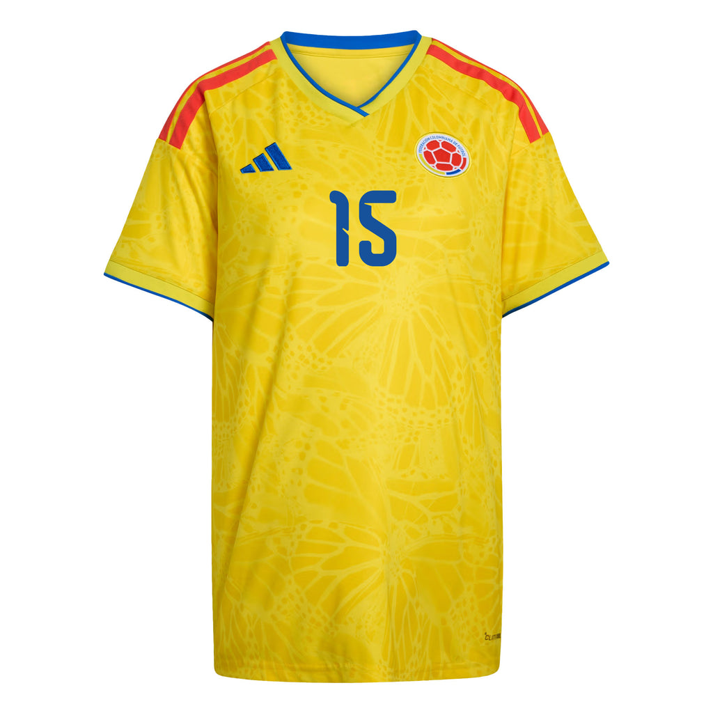 Mateus Uribe 15 Women's Colombia National Team 2026 Home Jersey - Yellow