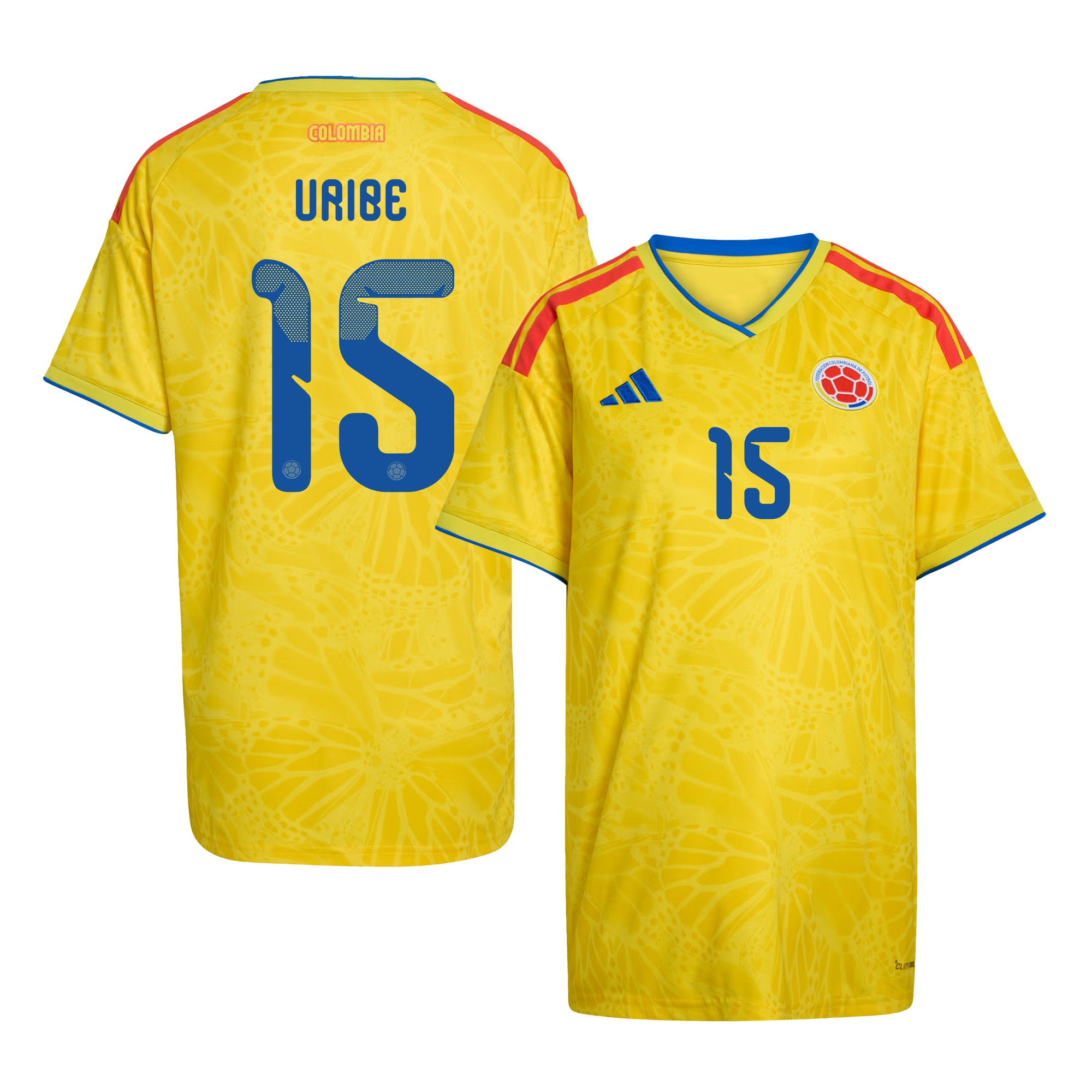 Mateus Uribe 15 Women's Colombia National Team 2026 Home Jersey - Yellow