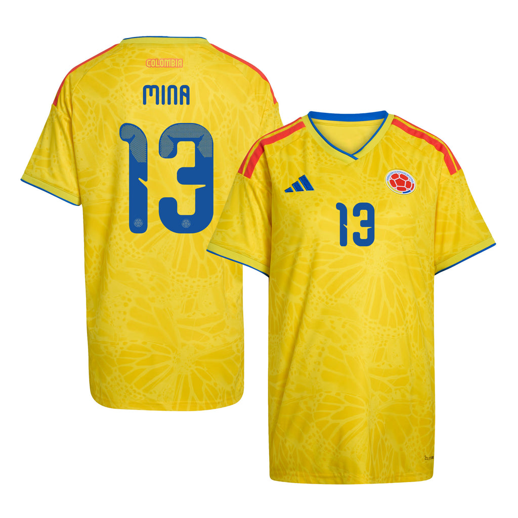 Yerry Mina 13 Women's Colombia National Team 2026 Home Jersey - Yellow