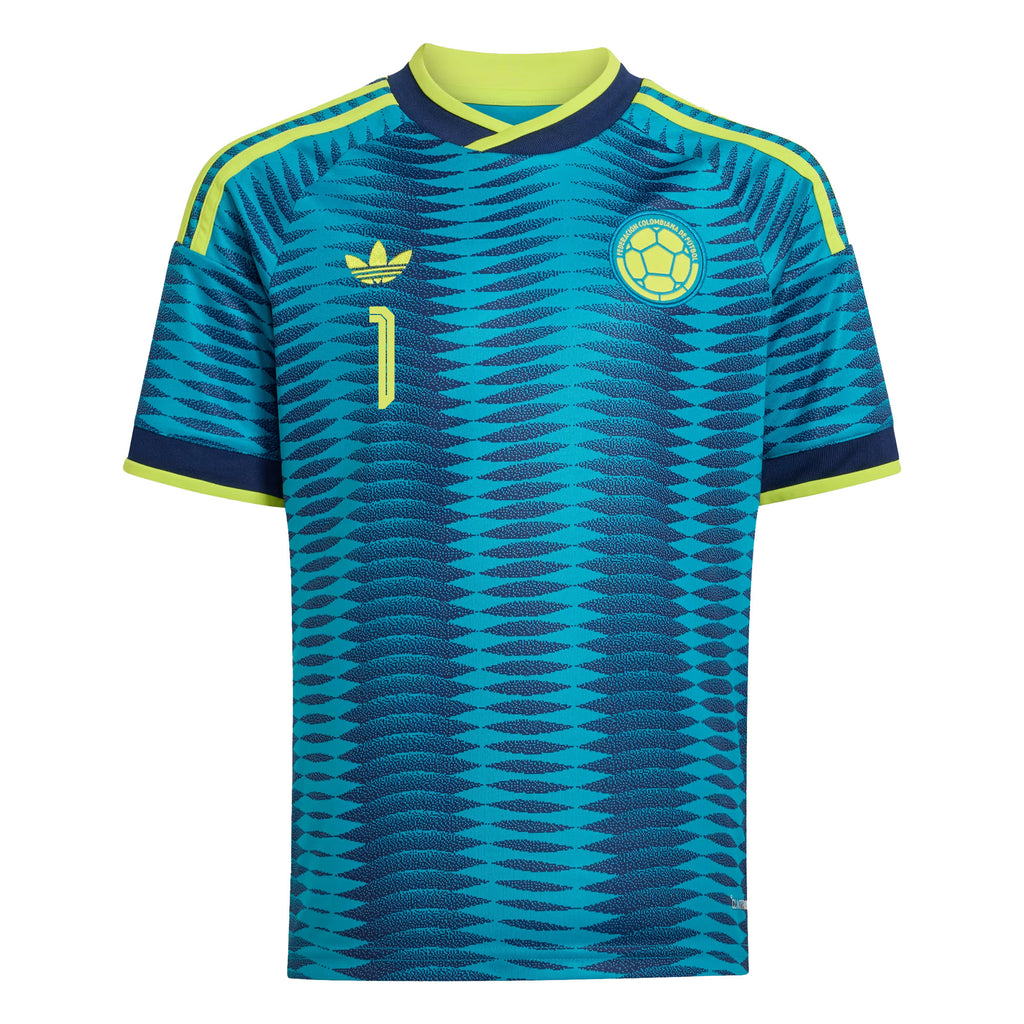 David Ospina 1 Youth Colombia National Team 2026 Away Jersey - Turquoise