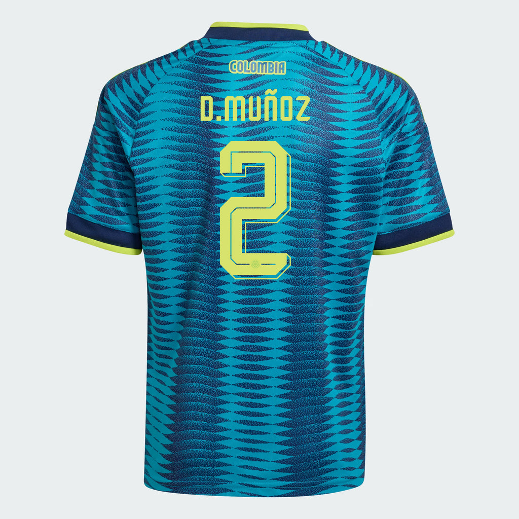 Daniel Muñoz 2 Youth Colombia National Team 2026 Away Jersey - Turquoise