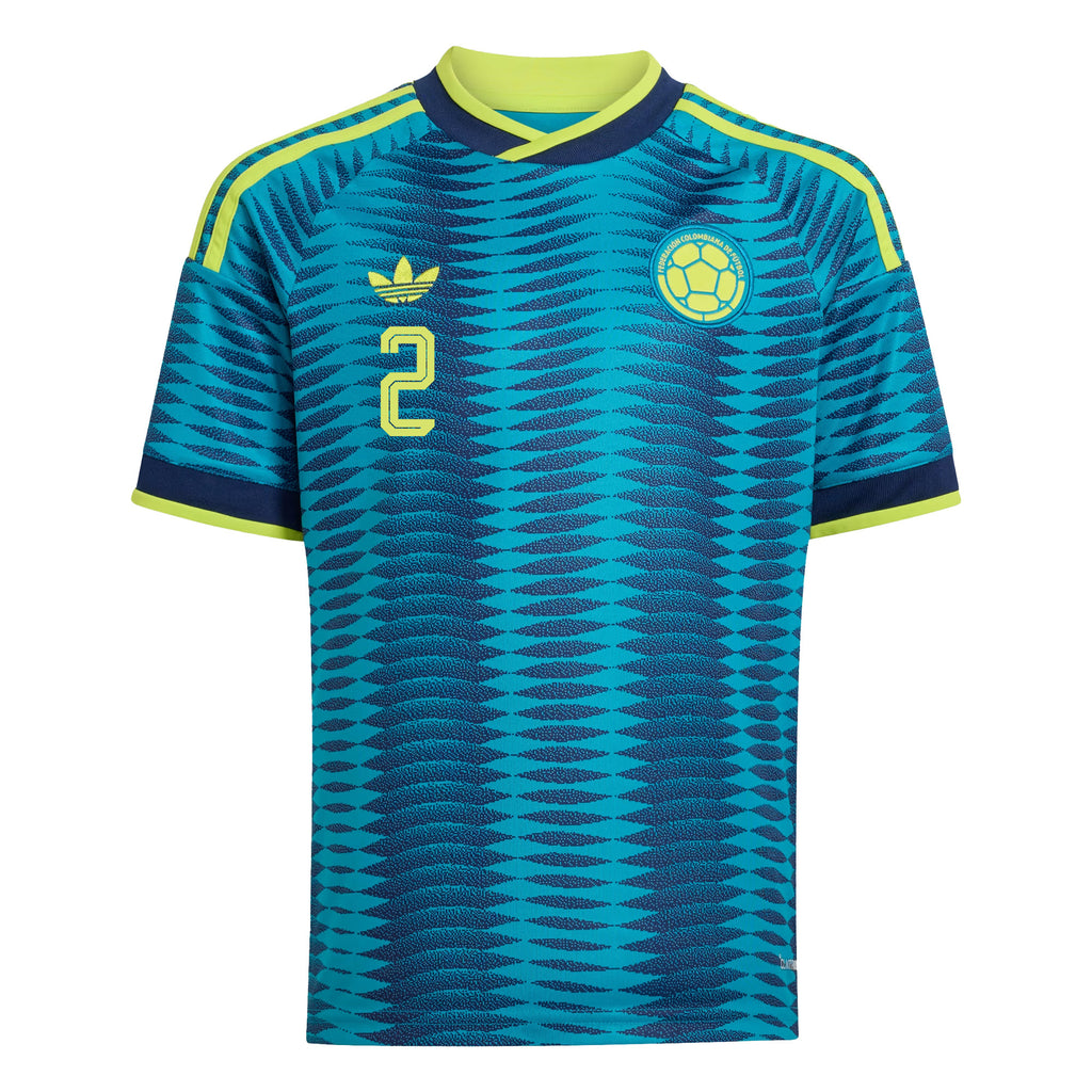 Daniel Muñoz 2 Youth Colombia National Team 2026 Away Jersey - Turquoise