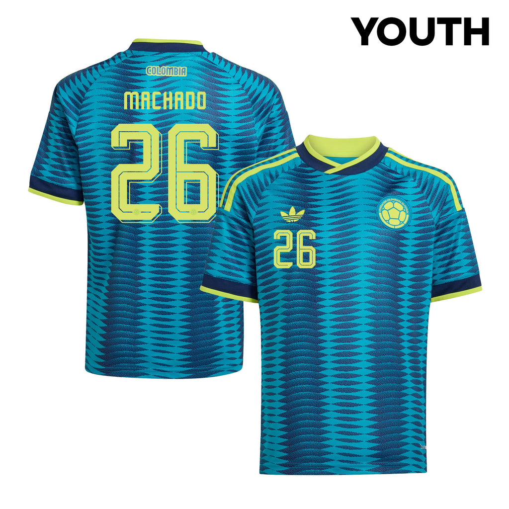 Deiver Machado 26 Youth Colombia National Team 2026 Away Jersey - Turquoise