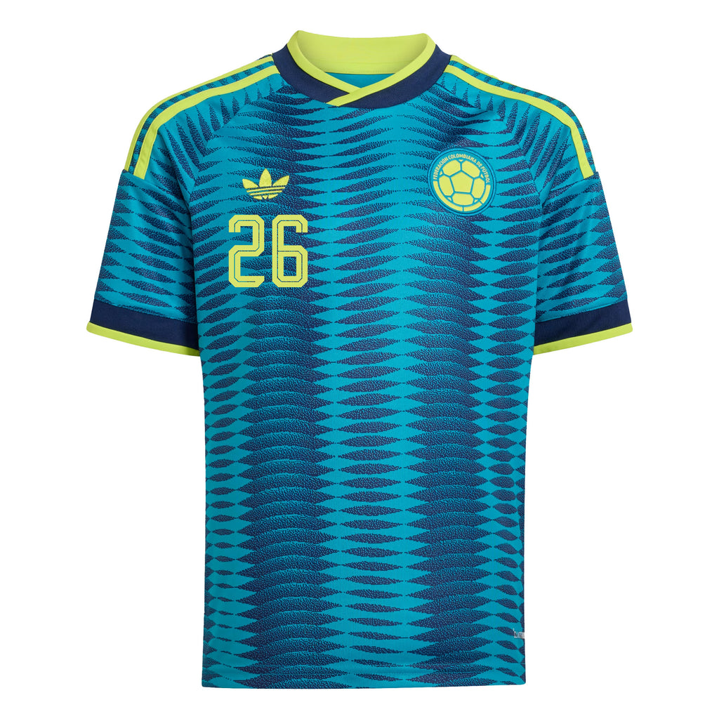 Deiver Machado 26 Youth Colombia National Team 2026 Away Jersey - Turquoise